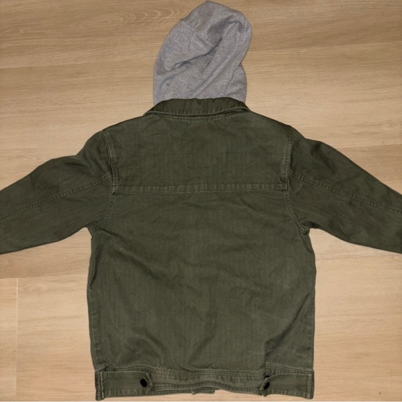 Shaun White Green Denim Jacket with Gray Hood - Picture 7 of 7